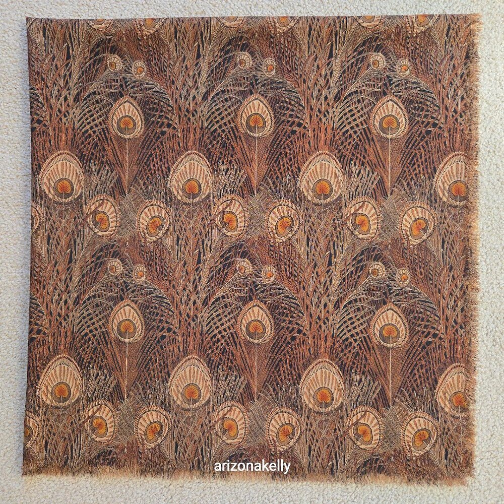 RARE Liberty WOOL Hera Scarf Large Square Peacock
